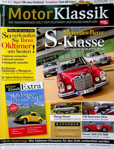 Deckblatt Motor Klassik (04/2013)